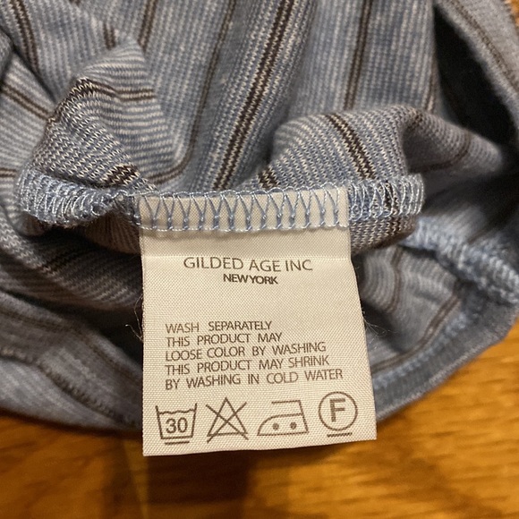 Gilded Age Inc - Henley T-shirt - Light Blue - Size Small - Picture 9 of 10